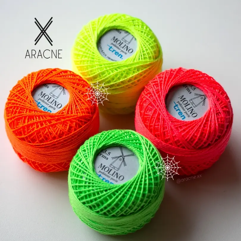 Hilo perlé Tren Neón (Fucsia)