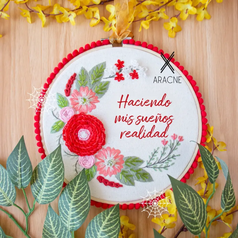 Kit de bordado botánico y pedrería