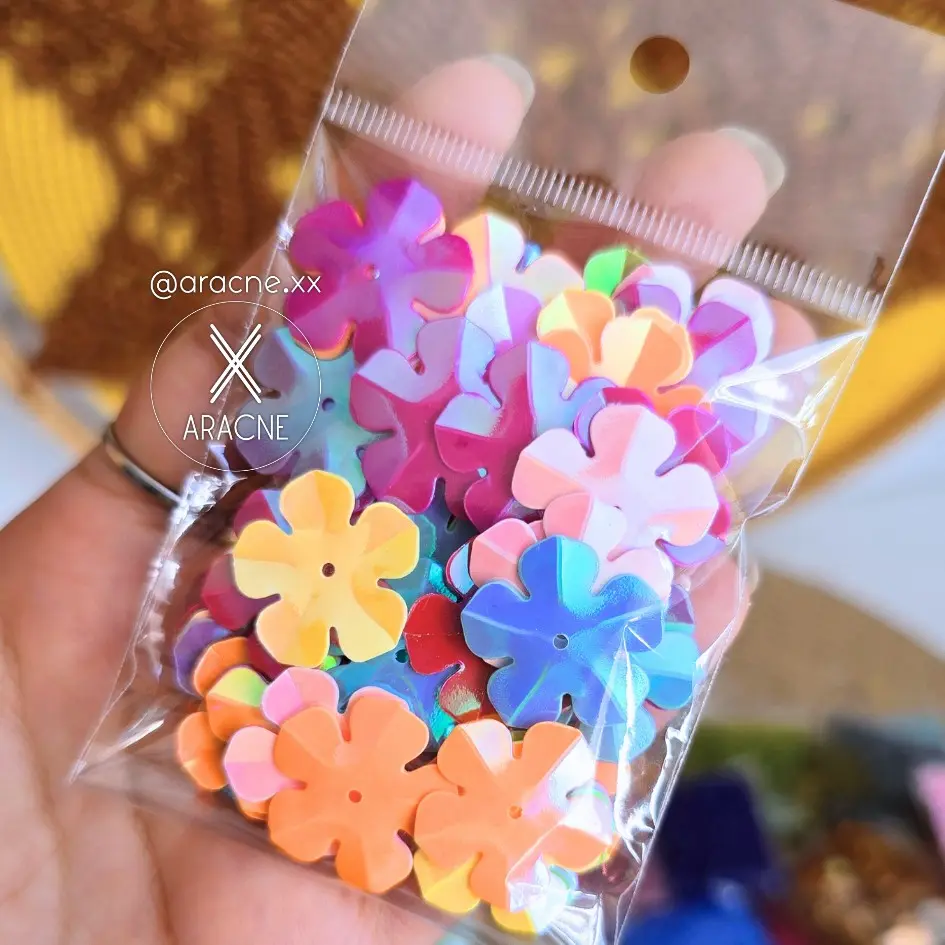 Lentejuela tornasol Flor 2cm