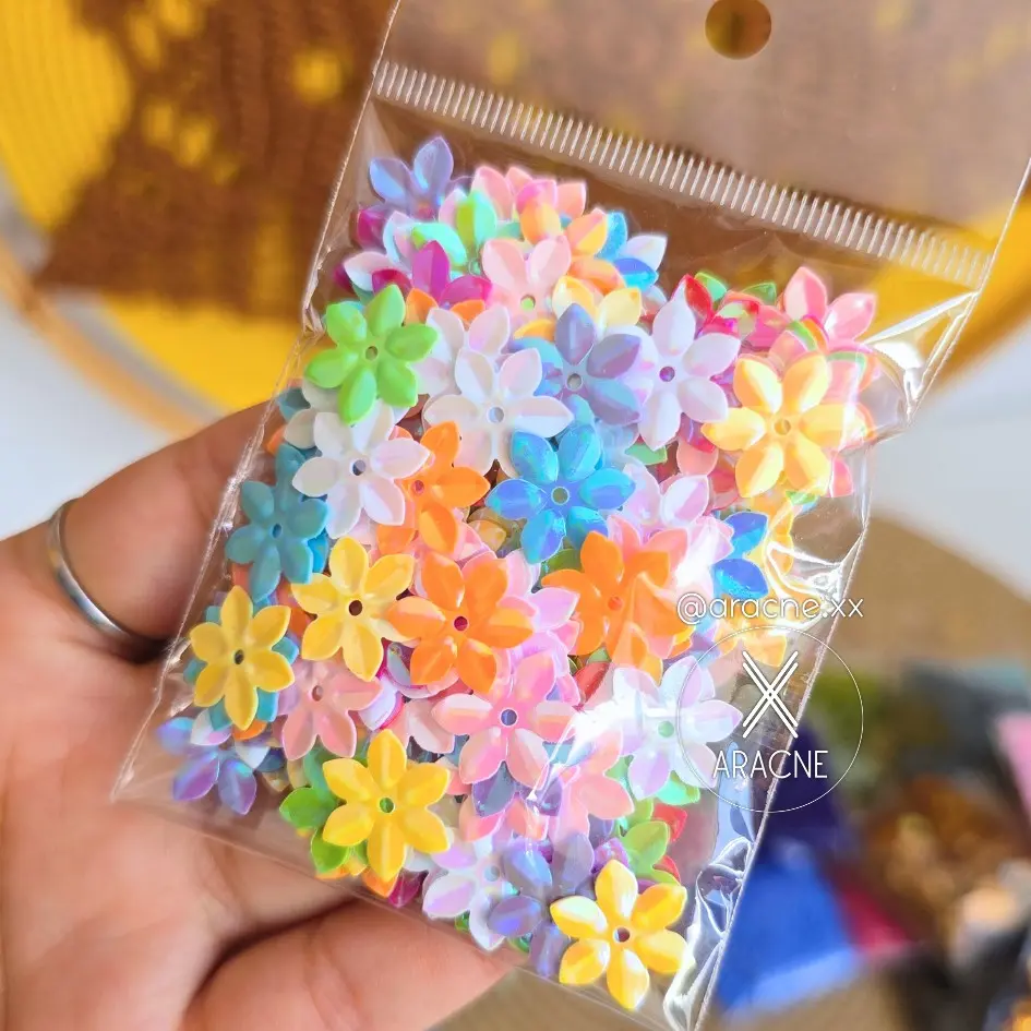 Lentejuela tornasol Flor 13mm