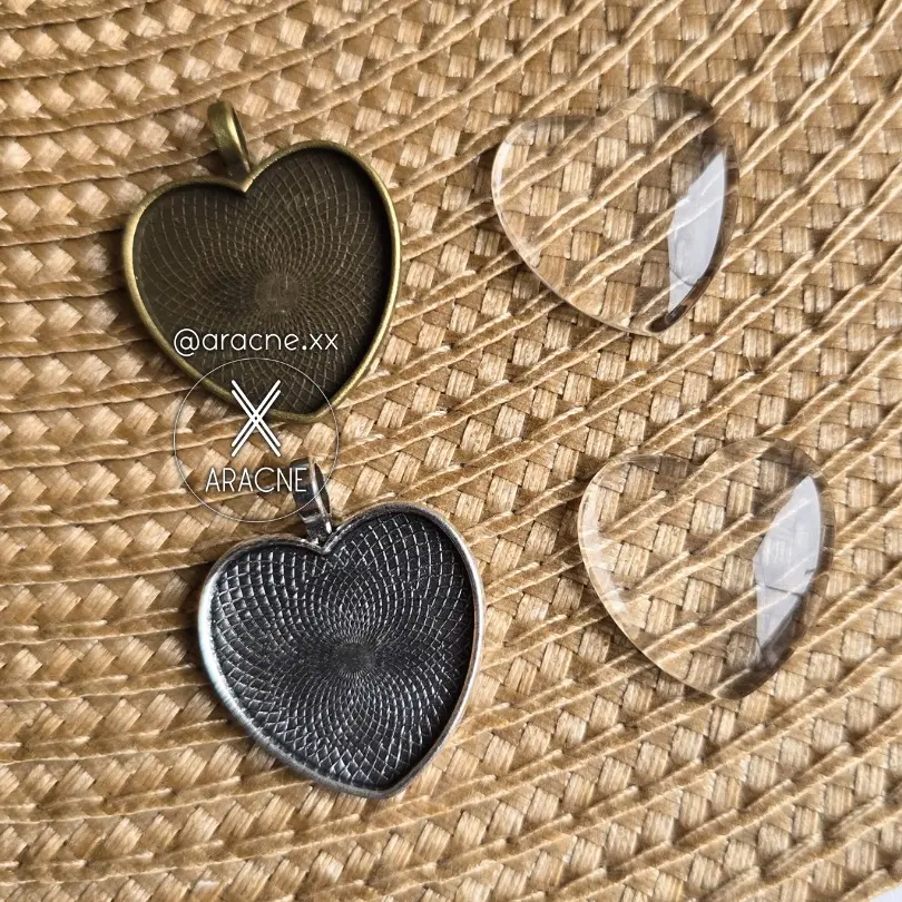 Camafeos (Corazón, Plateado)