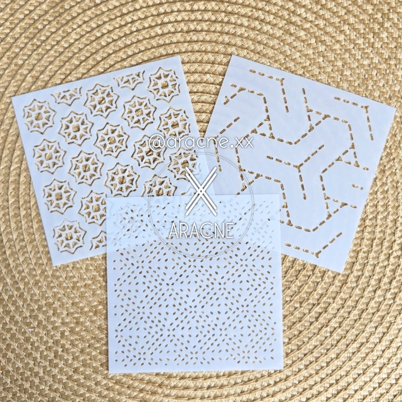Plantillas 10cm para sashiko x 3