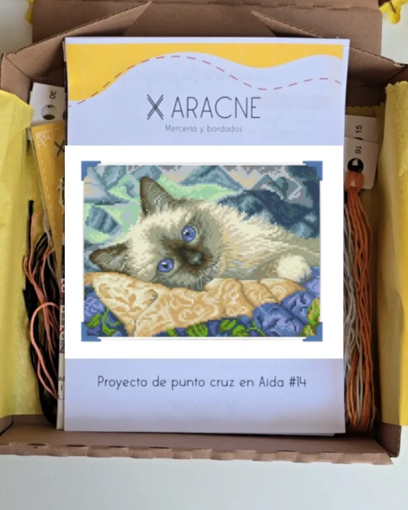 Kit Gato punto cruz (Kit básico)