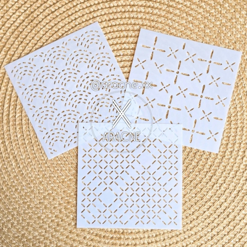 Plantillas 12cm para Sashiko x3 (Opción 1)