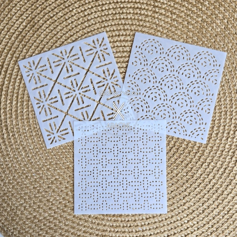 Plantillas 12cm para Sashiko x3