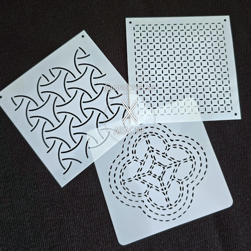 Plantillas 10cm para sashiko x 3 (Opción 4)