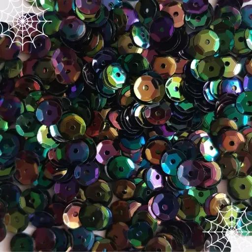 Lentejuela Arcoiris Black 6mm